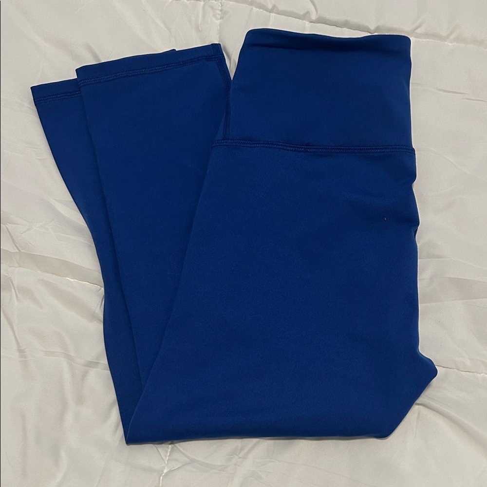 Blue Crop Leggings